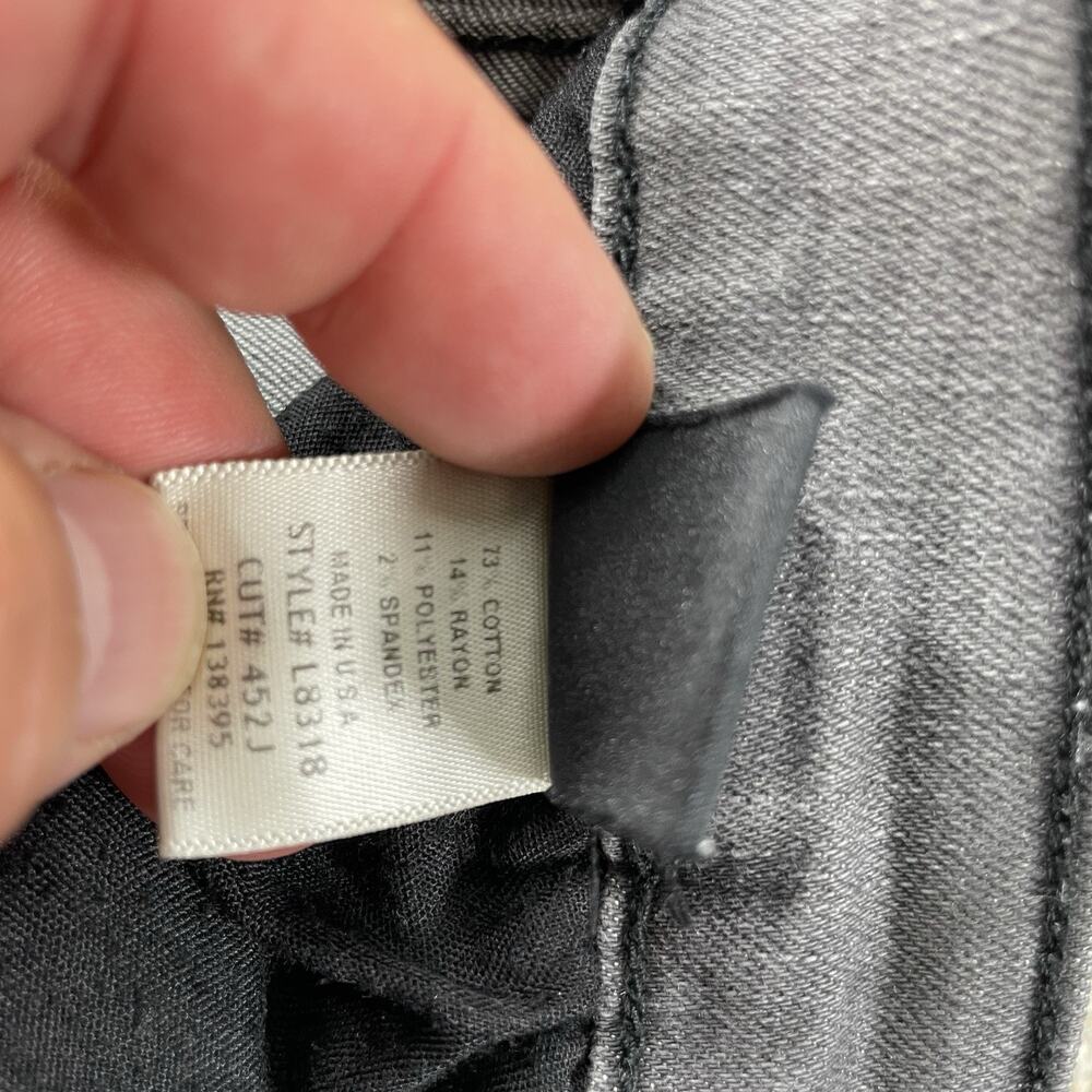 Flying Monkey Women Size 28 Skinny Jeans Distressed Fray Hems Gray 28" In 63-30 - Picture 6 of 9
